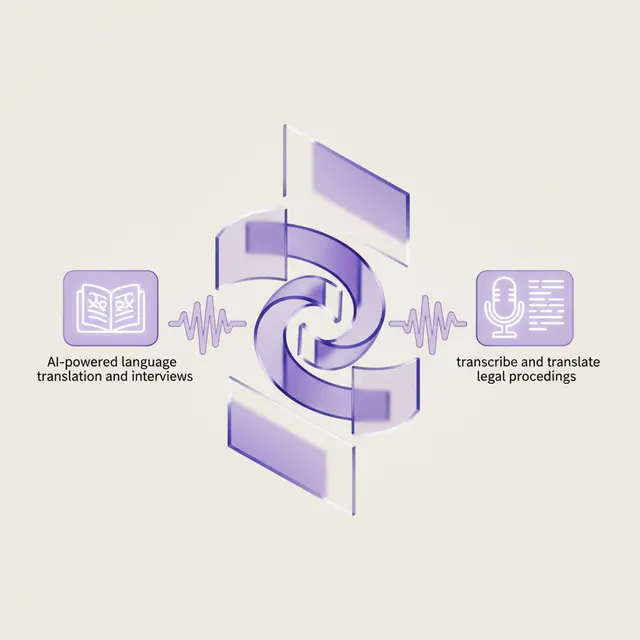 Provide AI-powered language translation and transcription for legal depositions and interviews
