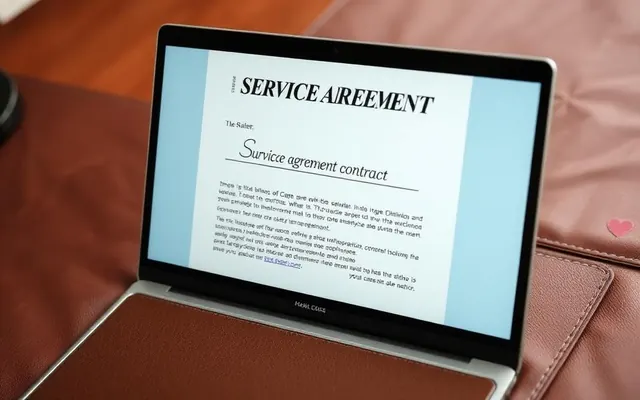 Playbook cover: Service Agreement Generator — example app interface built with Lovable, Productivity and Project Management category