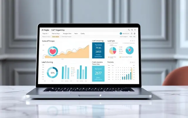 Playbook cover: Provide AI-powered sales forecasting and lead scoring solutions — example app interface built with Lovable, Data and Analytics Services category